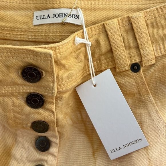 Ulla Johnson  Milo Jean in Wheat Tie Dye Wide Leg Button Front High Waist Trouse - Picture 5 of 12